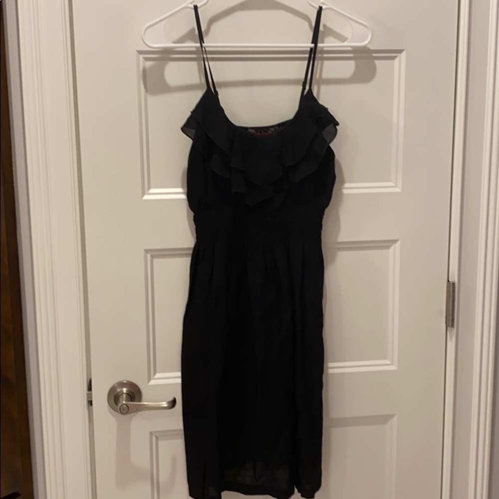 Size 4 black dress. Body central sheer.